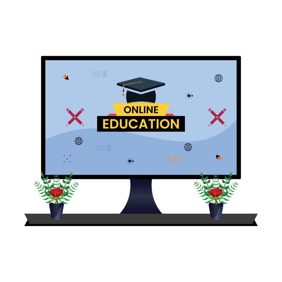 Education and Knowledge Online Concept vector