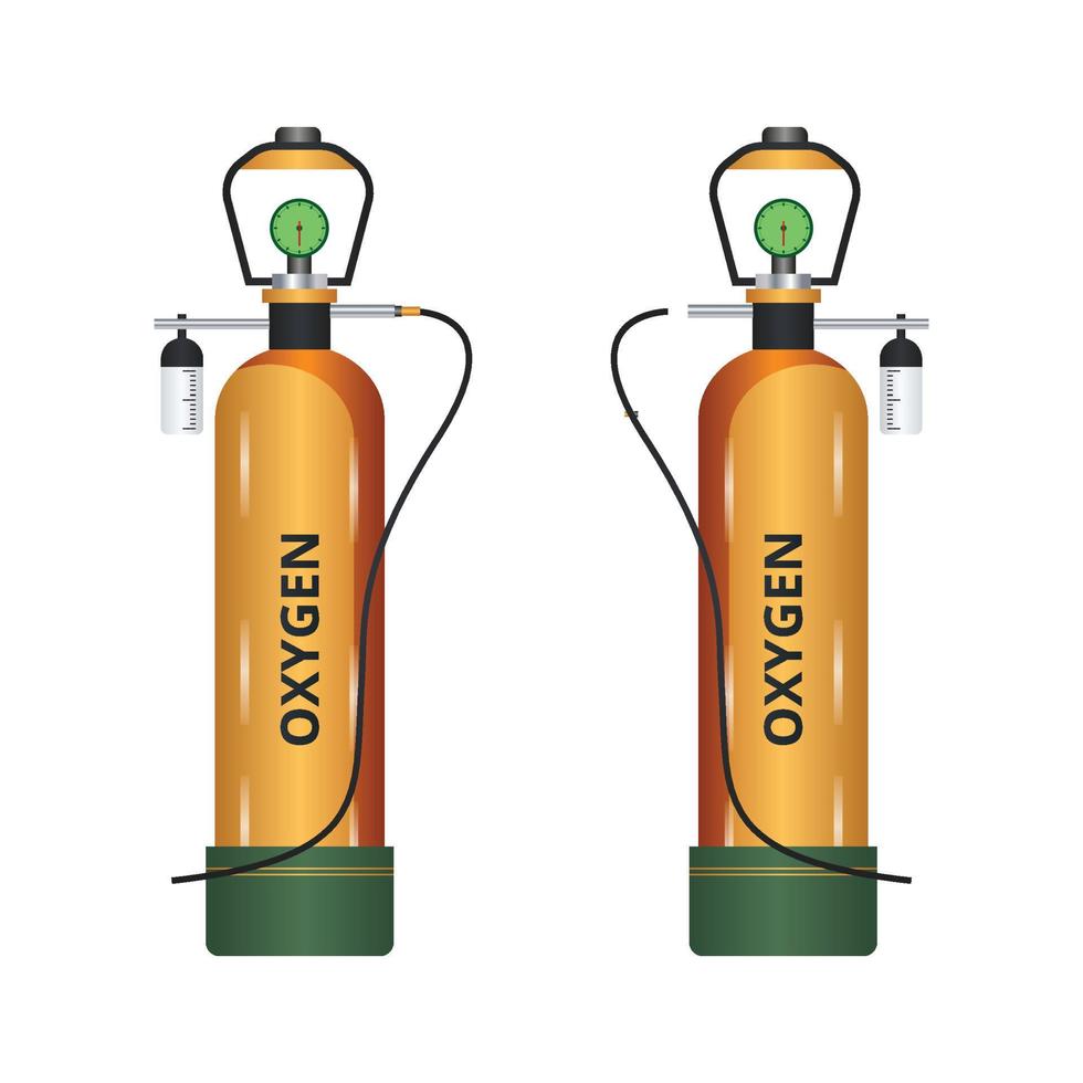 oxygen tank or cylinder vector