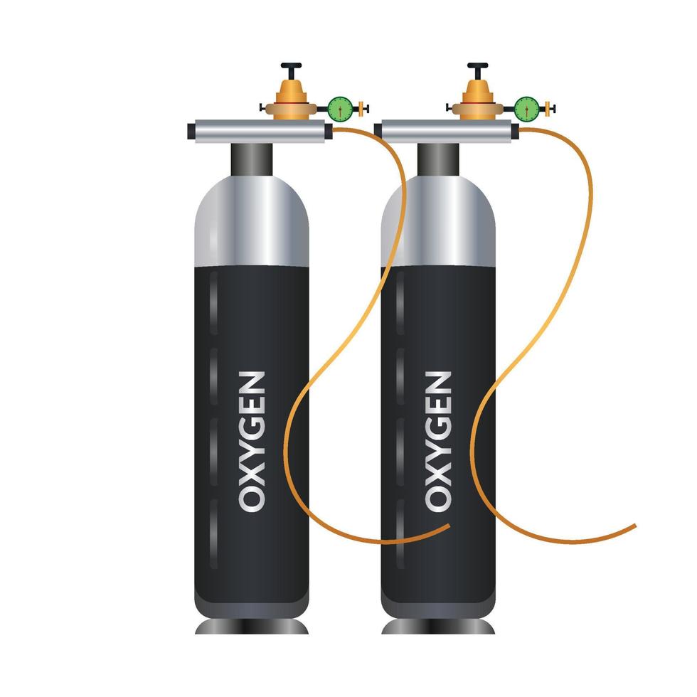 oxygen tank or cylinder vector