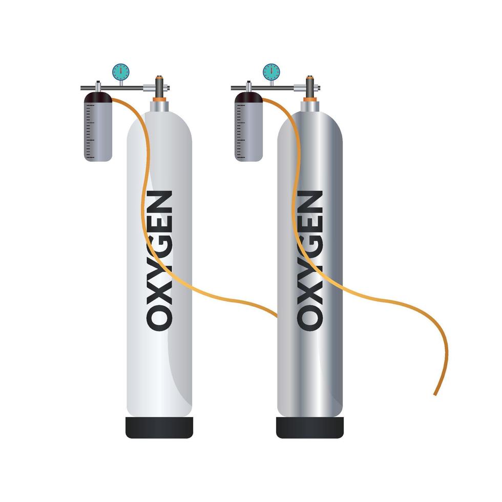 oxygen tank or cylinder vector