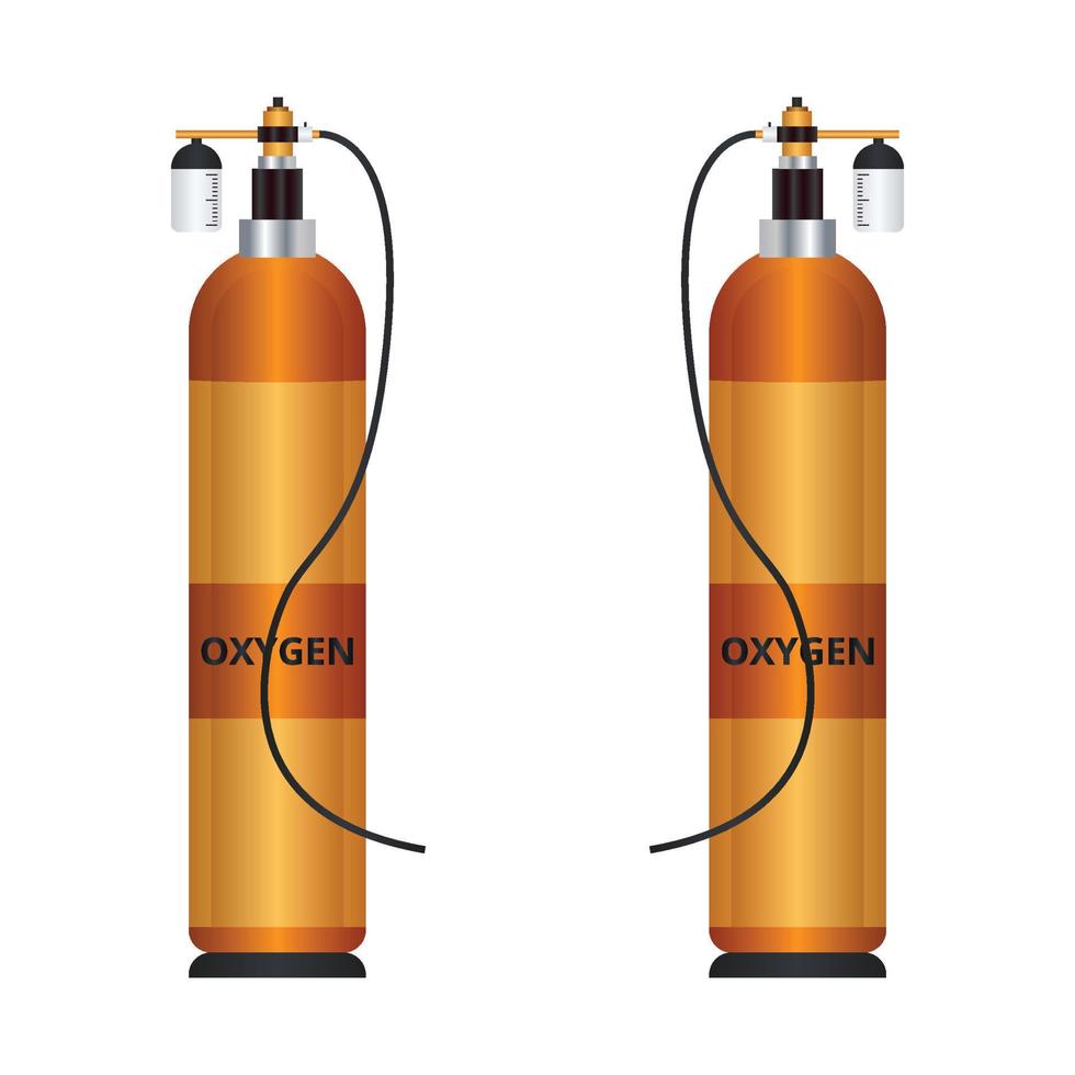 oxygen tank or cylinder vector