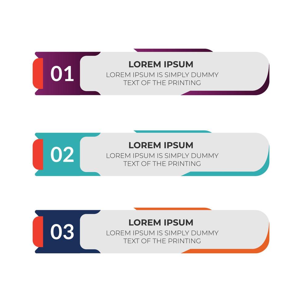 Infographic business template with step or option design vector