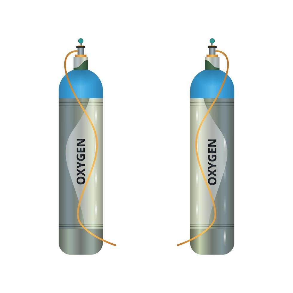 real gas tanks with meter on white background vector