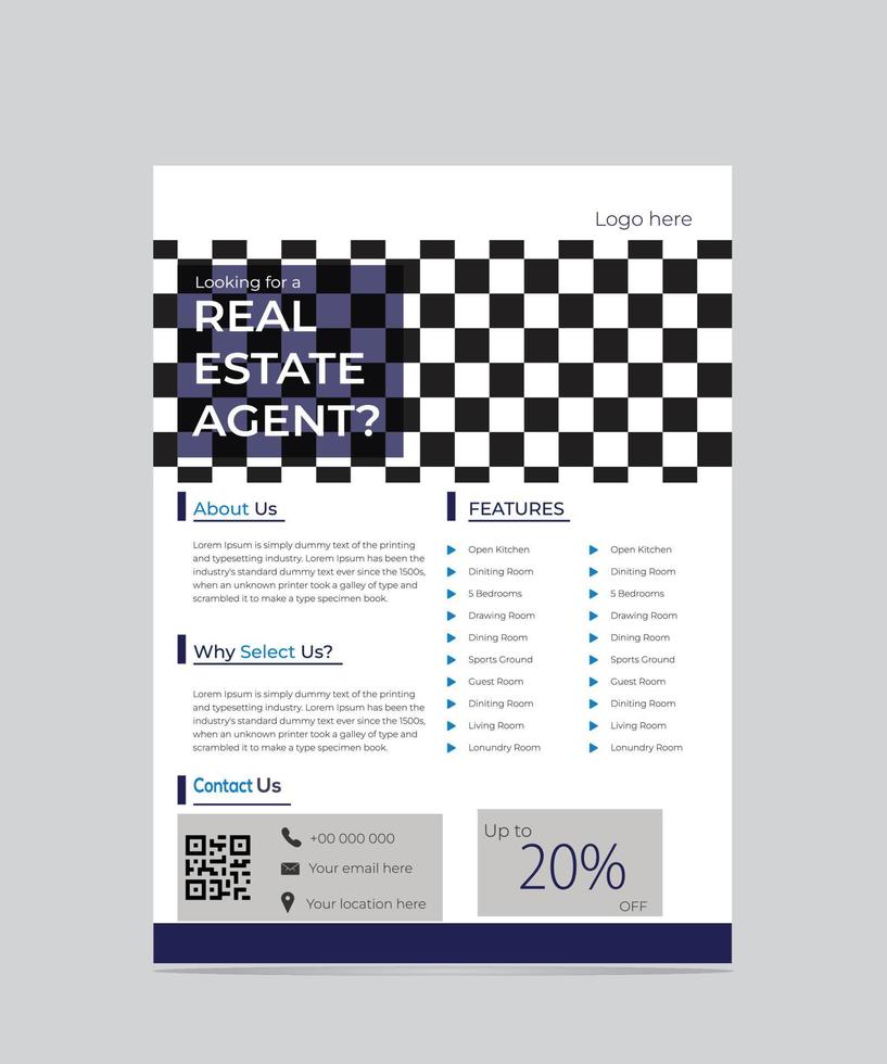 Real estate Flyer Design template vector
