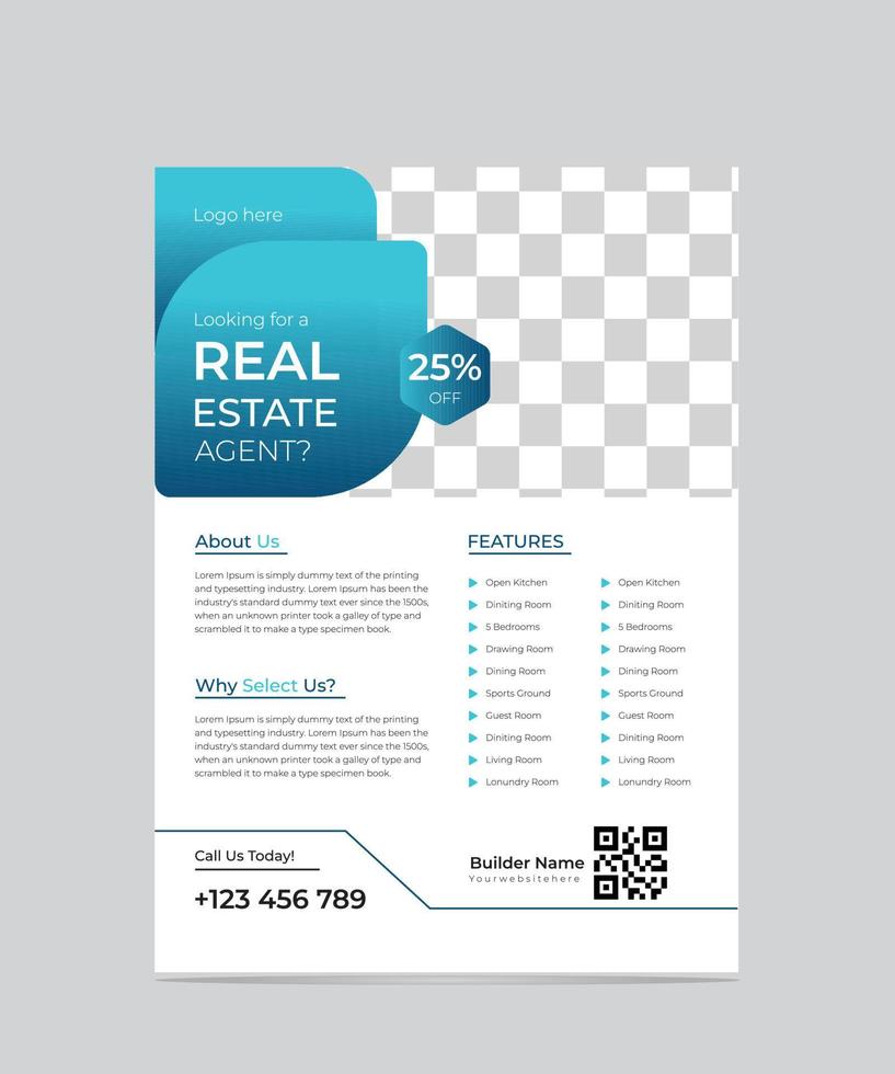 Real estate Flyer Design template vector