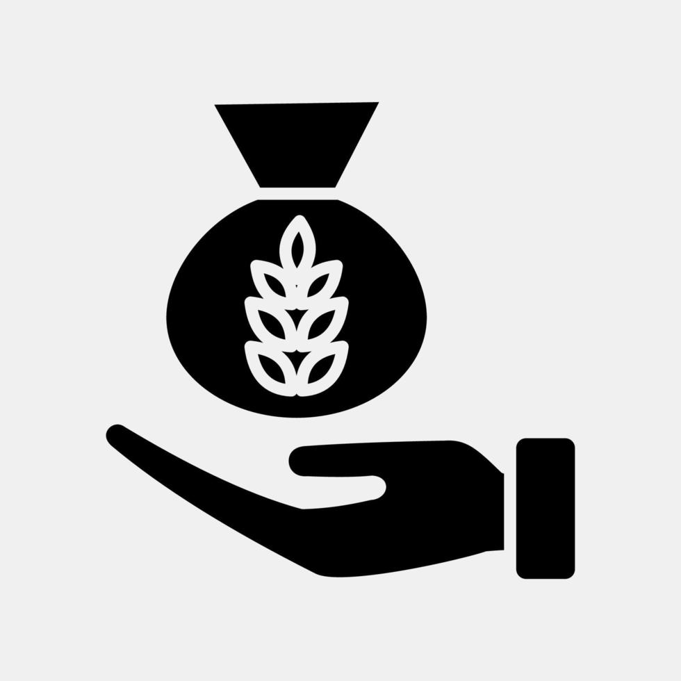 Icon alms. Islamic elements of Ramadhan, Eid Al Fitr, Eid Al Adha. Icons in glyph style. Good for prints, posters, logo, decoration, greeting card, etc. vector