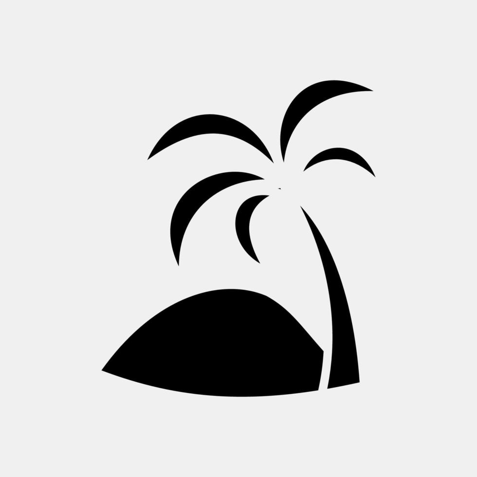 Icon date palm. Islamic elements of Ramadhan, Eid Al Fitr, Eid Al Adha. Icons in glyph style. Good for prints, posters, logo, decoration, greeting card, etc. vector