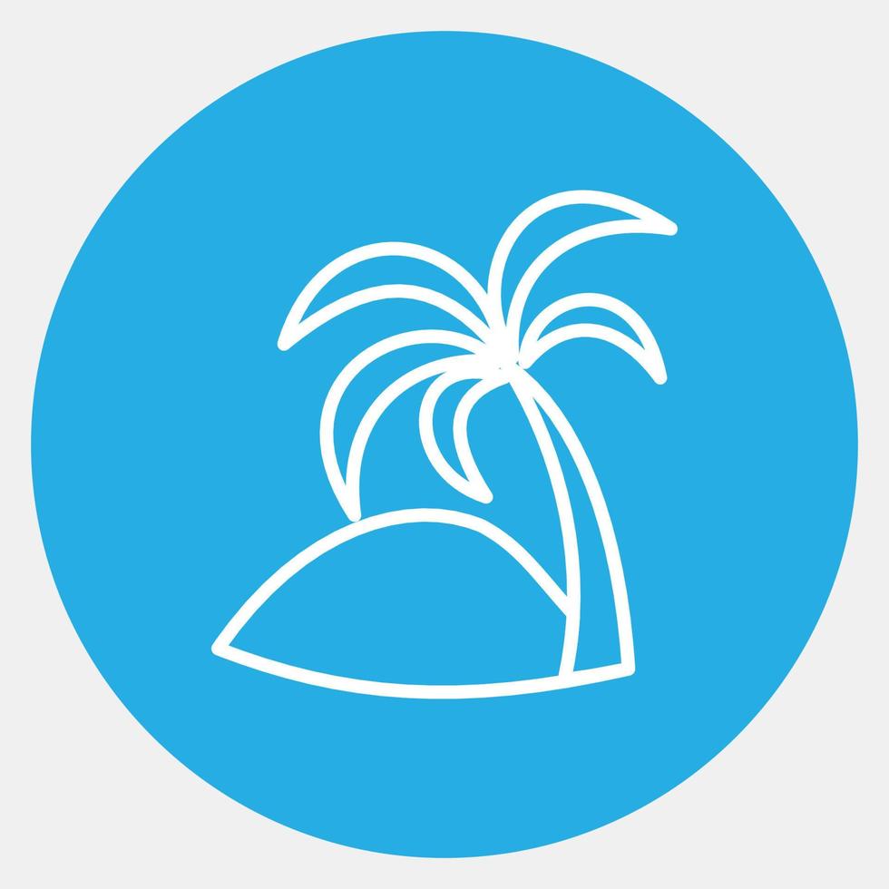 Icon date palm. Islamic elements of Ramadhan, Eid Al Fitr, Eid Al Adha. Icons in blue style. Good for prints, posters, logo, decoration, greeting card, etc. vector