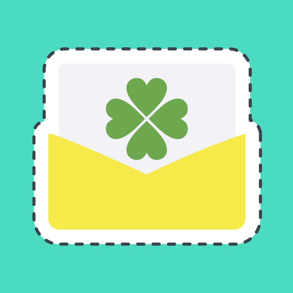 Icon St patrick's greeting card. St. Patrick's Day celebration elements. Icons in filled line style. Good for prints, posters, logo, party decoration, greeting card, etc. vector
