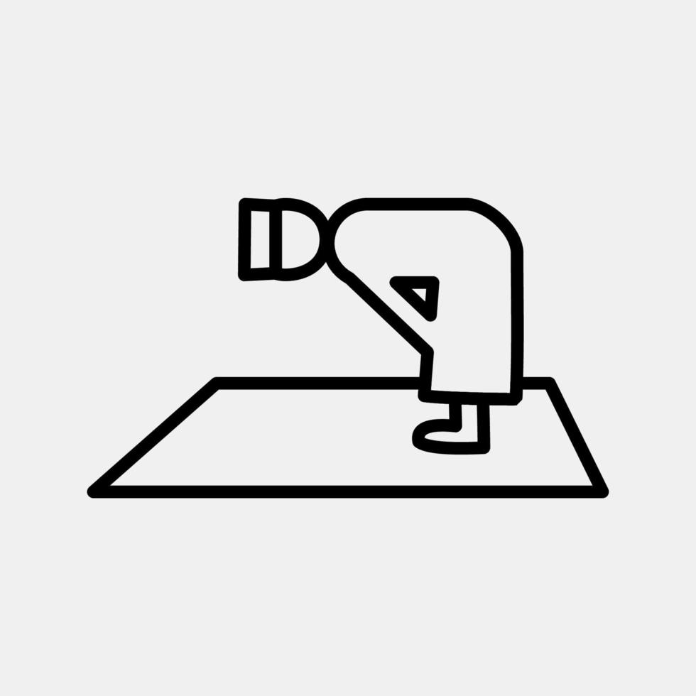 Icon pray. Islamic elements of Ramadhan, Eid Al Fitr, Eid Al Adha. Icons in line style. Good for prints, posters, logo, decoration, greeting card, etc. vector