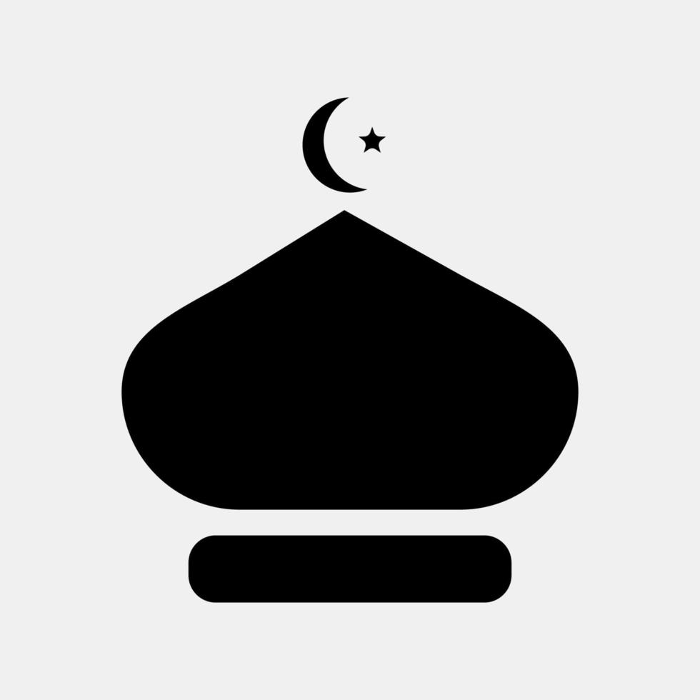 icono mezquita cúpulas islámico elementos de Ramadán, eid Alabama fitr, eid Alabama adha. íconos en glifo estilo. bueno para huellas dactilares, carteles, logo, decoración, saludo tarjeta, etc. vector