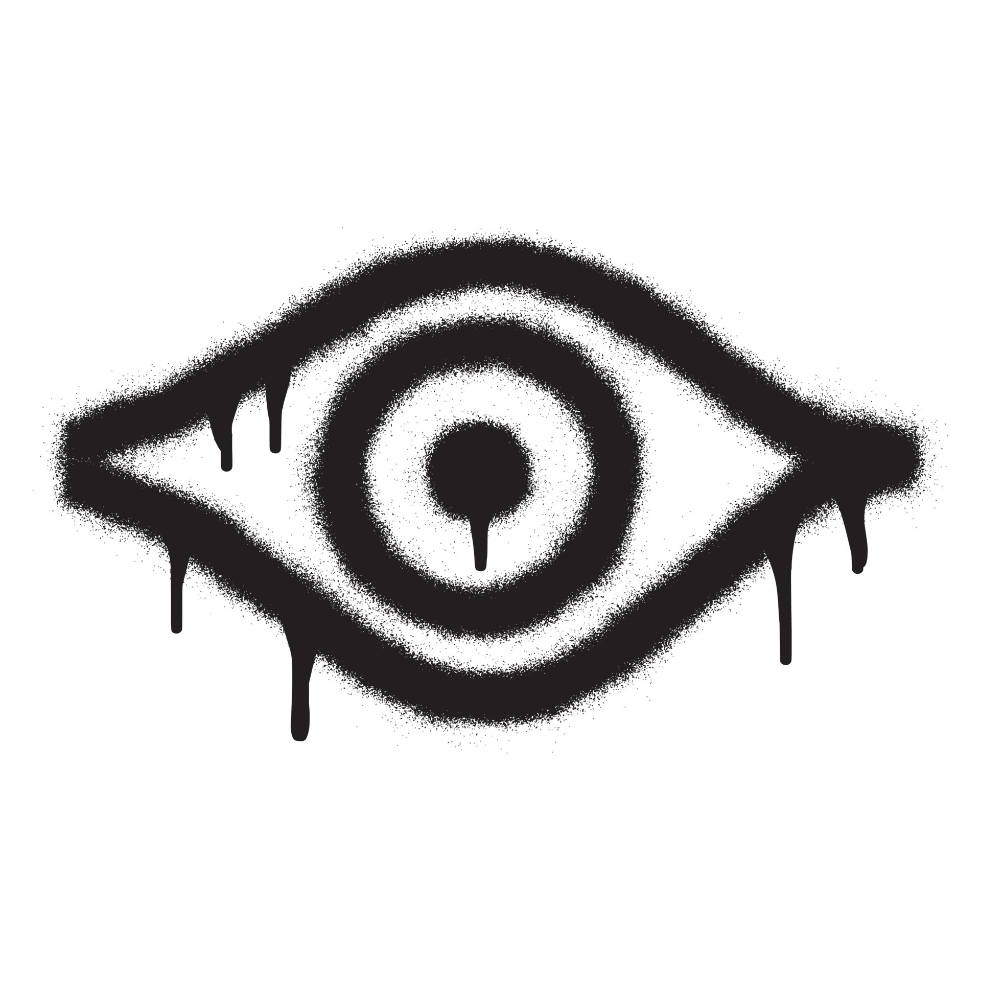 Human eye icon with black spray paint. Vector illustration 20898194