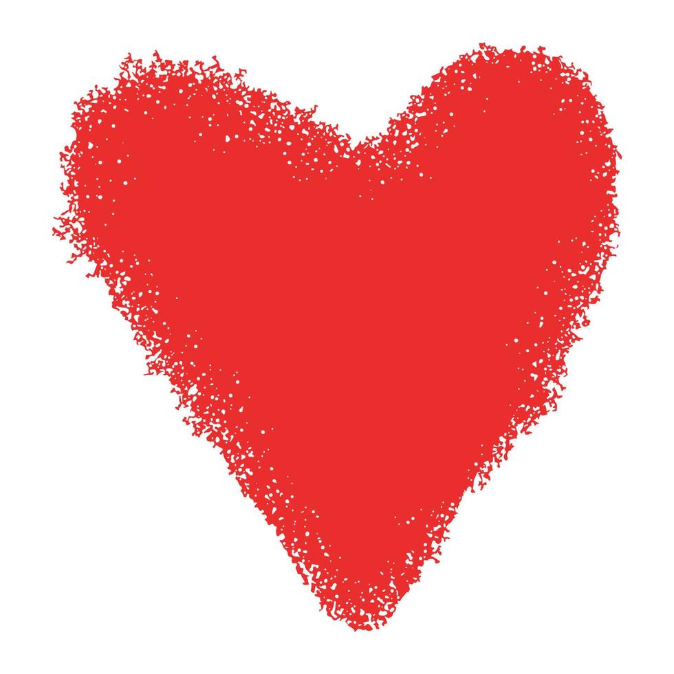 Graffiti heart icon with red spray paint vector