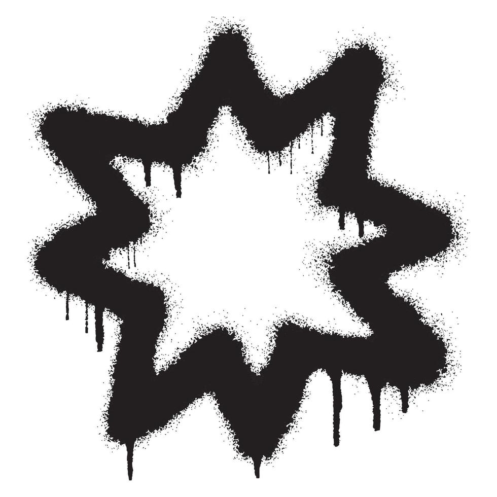 Explosion graffiti with black spray paint. Vector illustration