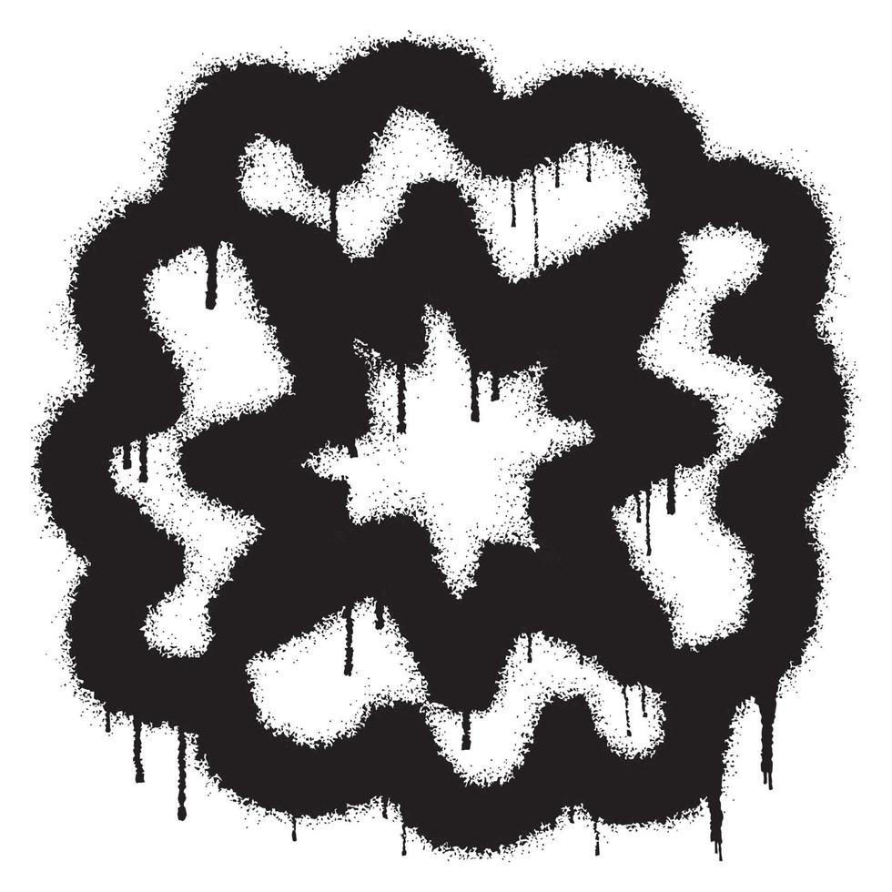 Explosion graffiti with black spray paint. Vector illustration
