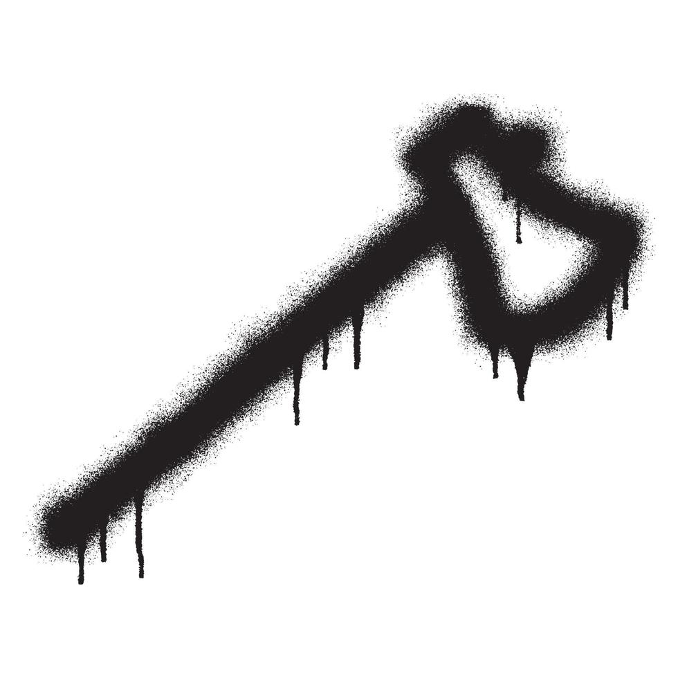 Axe icon with black spray paint. Vector illustration