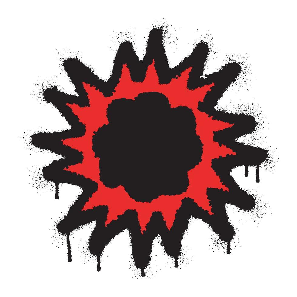 explosion graffiti with word boom sprayed in black spray paint. Vector illustration