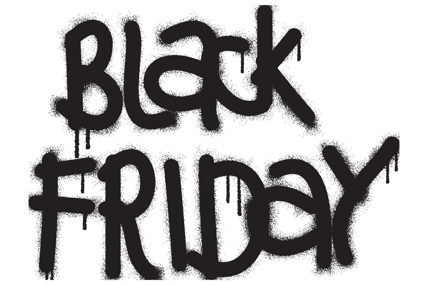 Grafffiti black friday  word with black spray paint vector