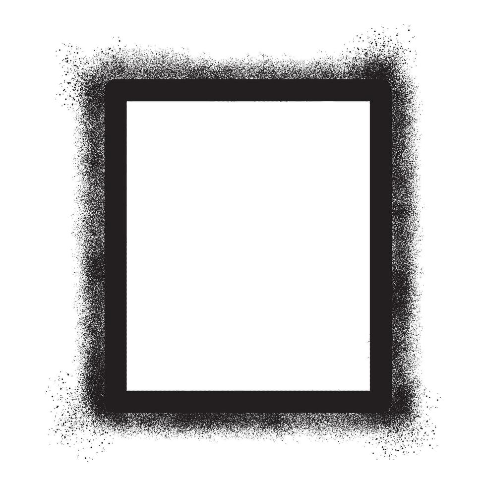 Stencil graffiti frame with black spray paint. Vector illustration