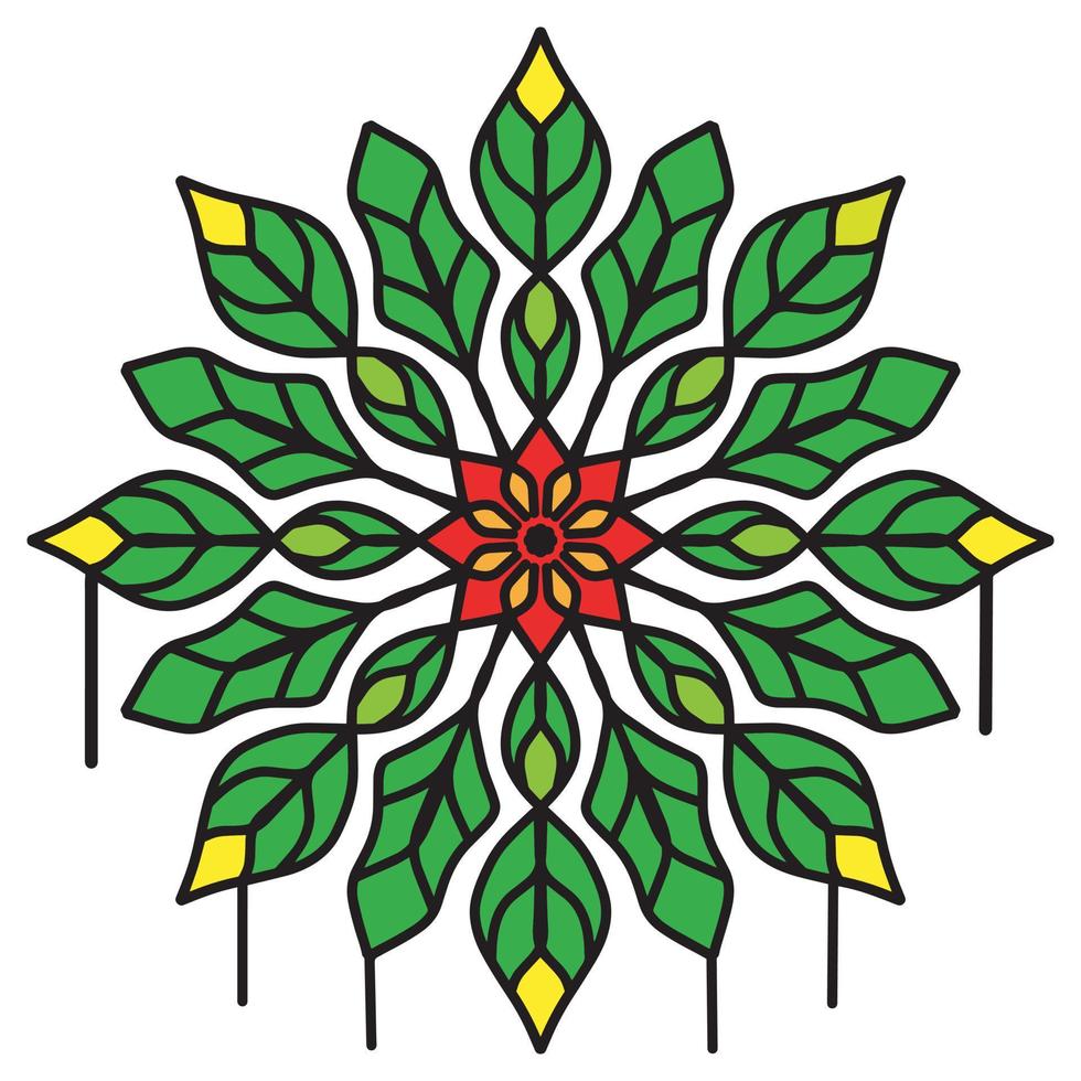 resumen floral ornamento pintada mandala modelo vector