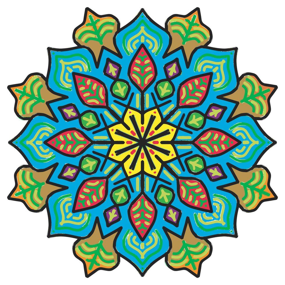 Abstract floral ornament graffiti Mandala pattern vector