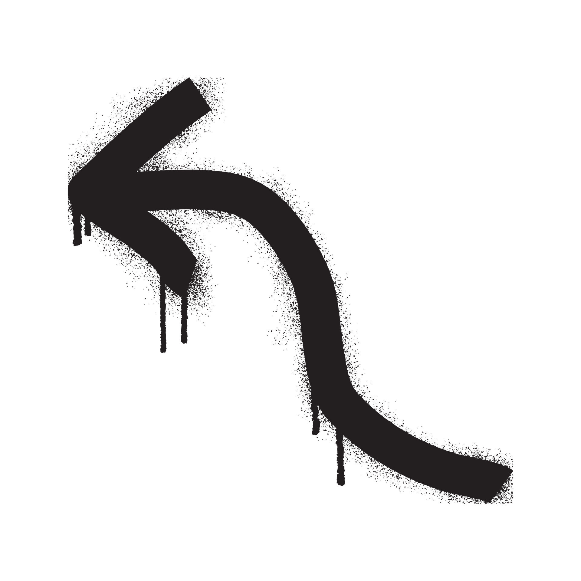 Graffiti arrow with black spray paint 20898279 Vector Art at Vecteezy