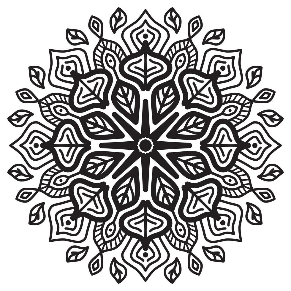 Mandala pattern abstract floral ornament vector