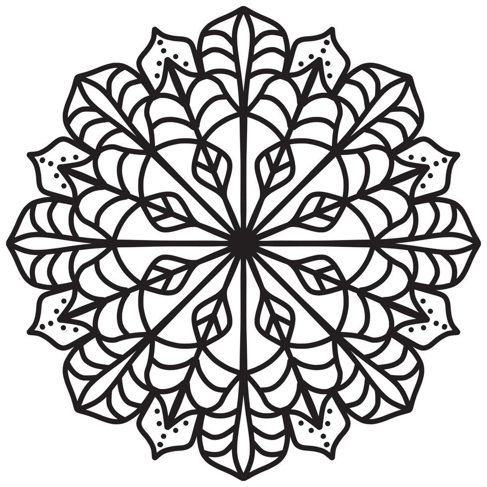 Mandala pattern abstract floral ornament vector