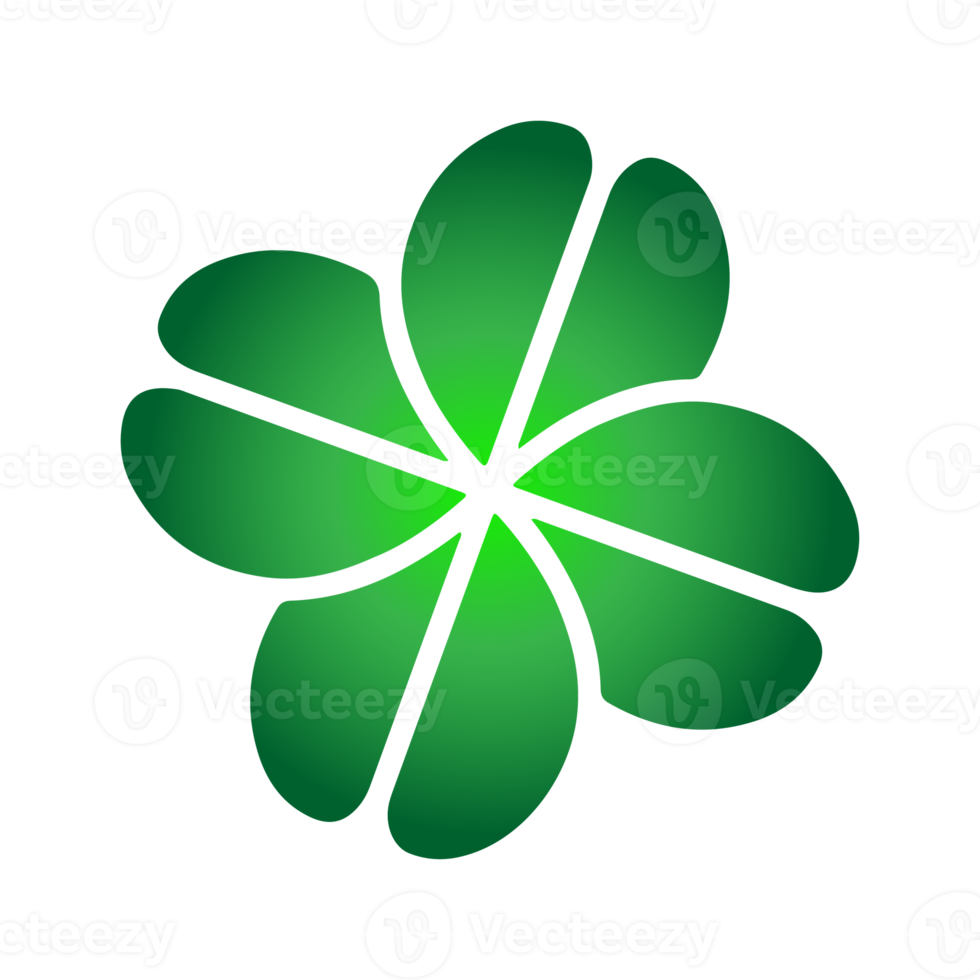 Green Shamrock clover vector icon. St Patrick day symbol, leprechaun leaf sign. Shamrock clover isolated, flat decorative element. png