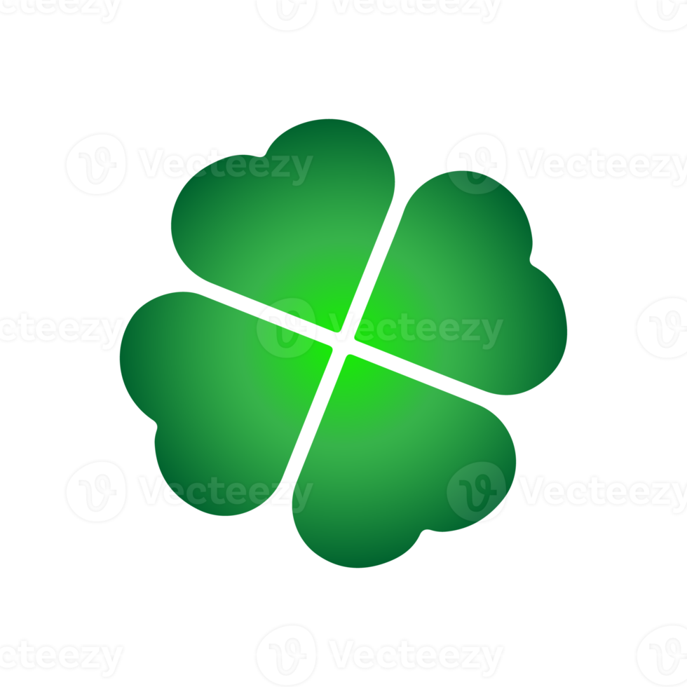 Green Shamrock clover vector icon. St Patrick day symbol, leprechaun leaf sign. Shamrock clover isolated, flat decorative element. png