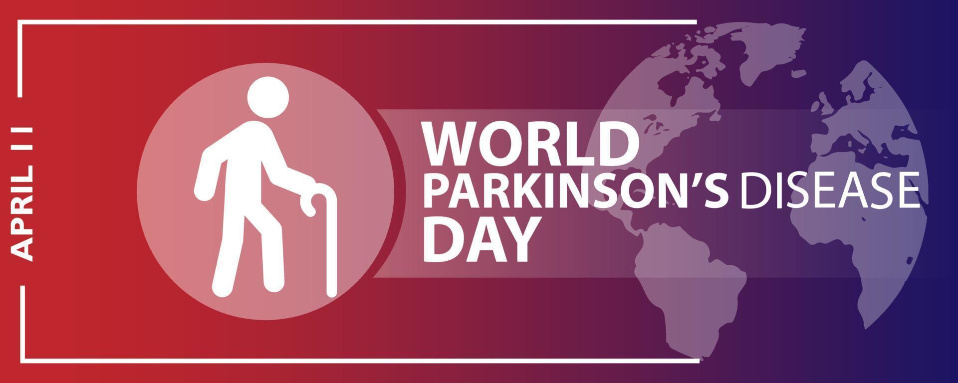 Vector illustration of World Parkinson's disease Day observed on 11th April Holiday concept. Template for background, banner, card