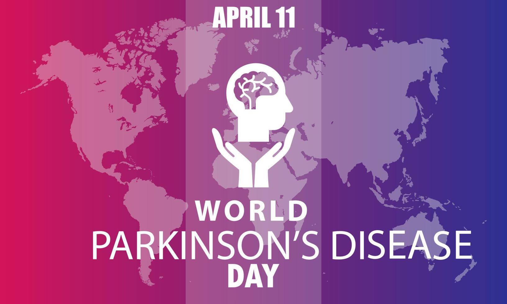 vector ilustración de mundo parkinson enfermedad día observado en 11 abril fiesta concepto. modelo para fondo, bandera, tarjeta