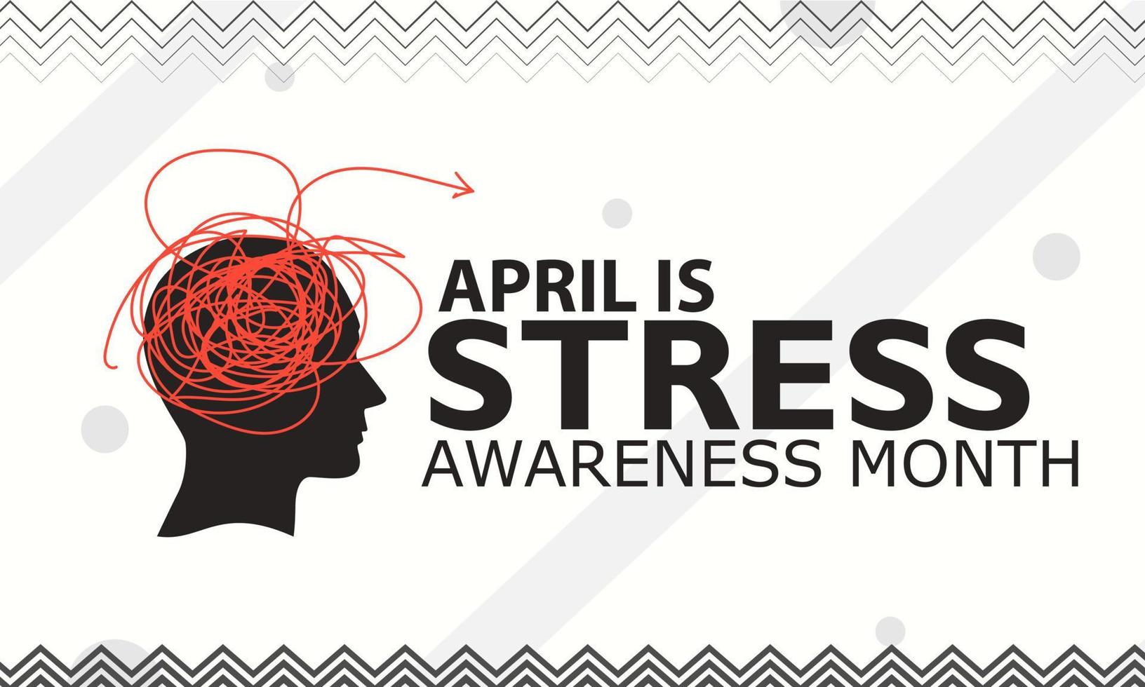 April is Stress Awareness Month. Holiday concept. Template for background, banner, card, poster vector