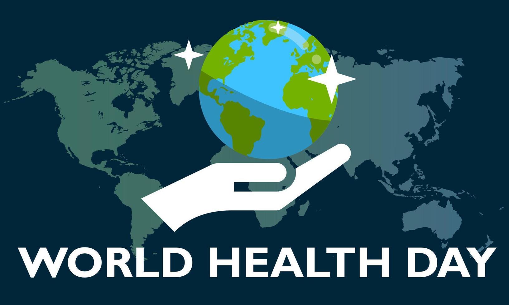 El día mundial de la salud es un día mundial de concienciación sobre la salud que se celebra todos los años el 7 de abril. diseño de ilustración vectorial vector