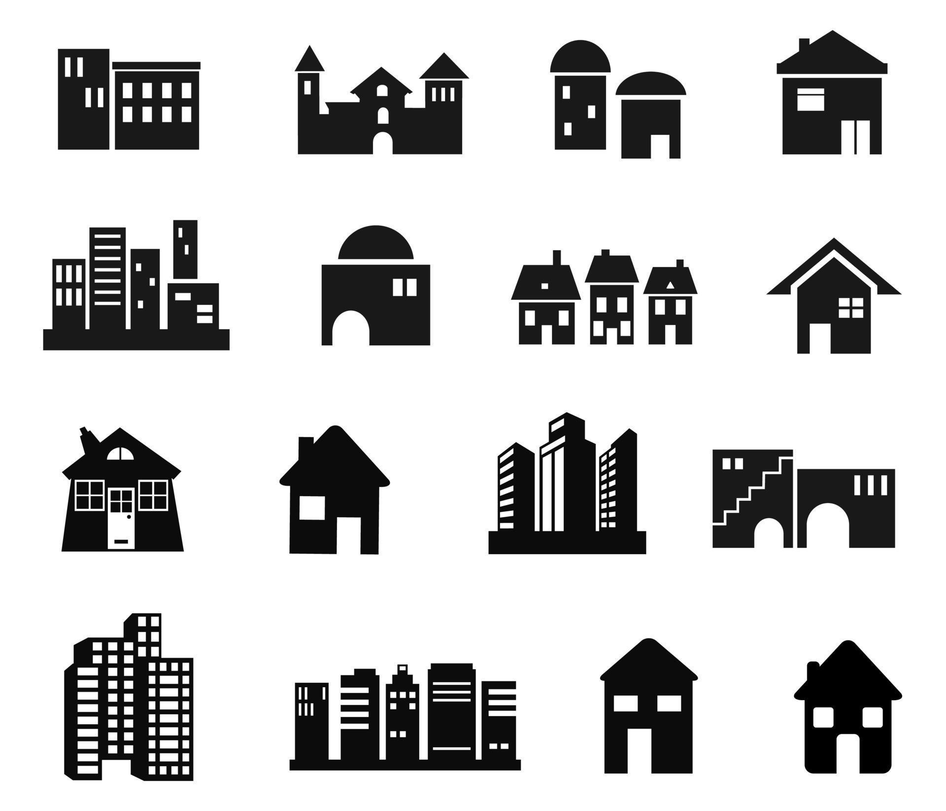 Building and Architecture Icon Set 20898570 Vector Art at Vecteezy
