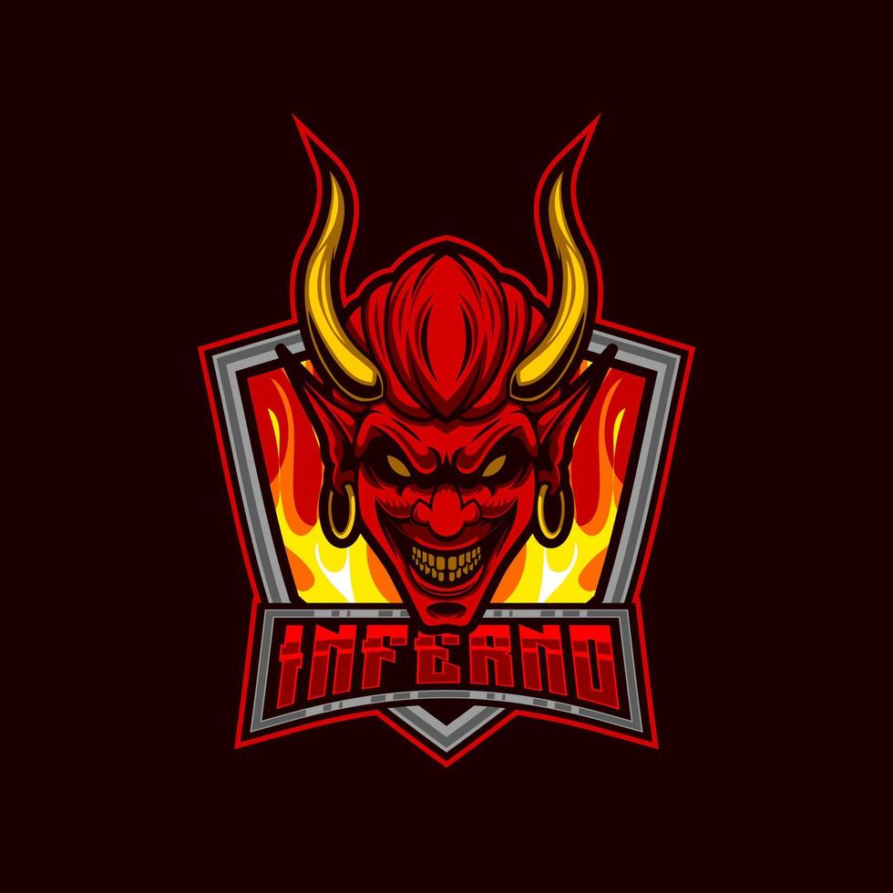 Devil Logo. Devil vector mascot logo design with modern illustration concept style for badge, emblem sport and esport team.