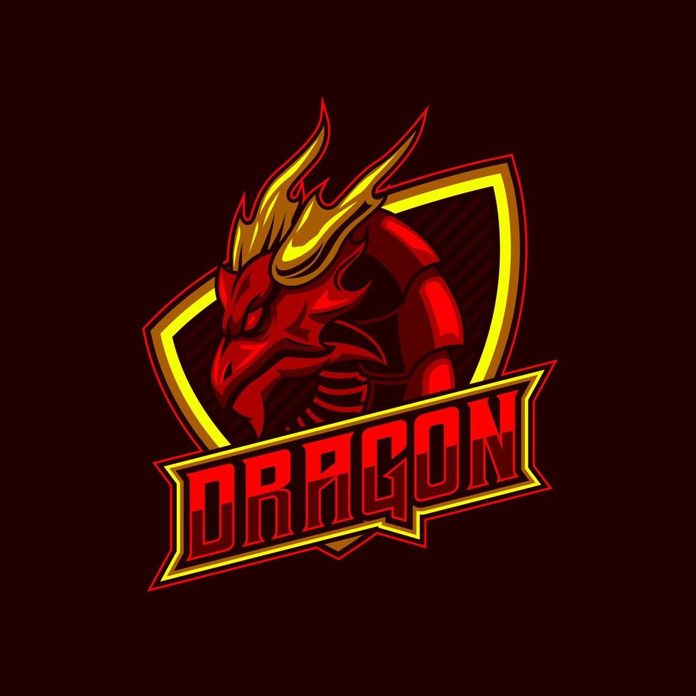Dragon E-Sport Logo. Dragon Mascot Logo Design Vector Mascot template. Dragon E-sport Logo Design, symbol, icon collection vector illustration gaming team