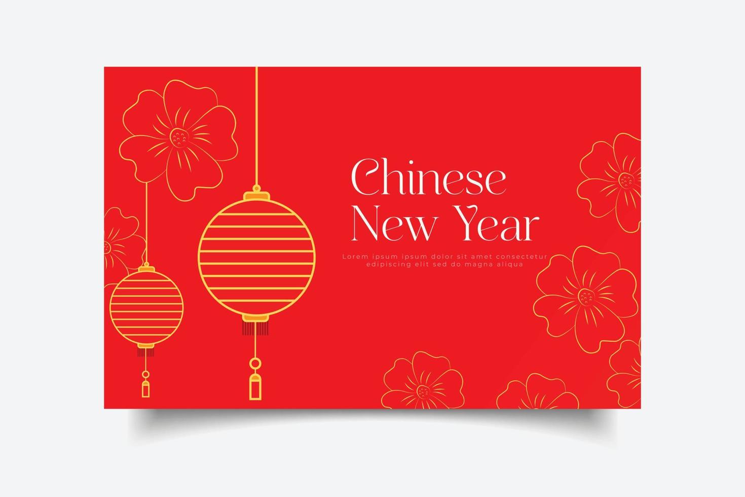 happy chinese new year template background vector