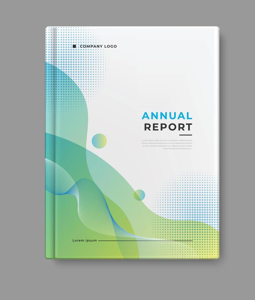 annual report template cover design vector