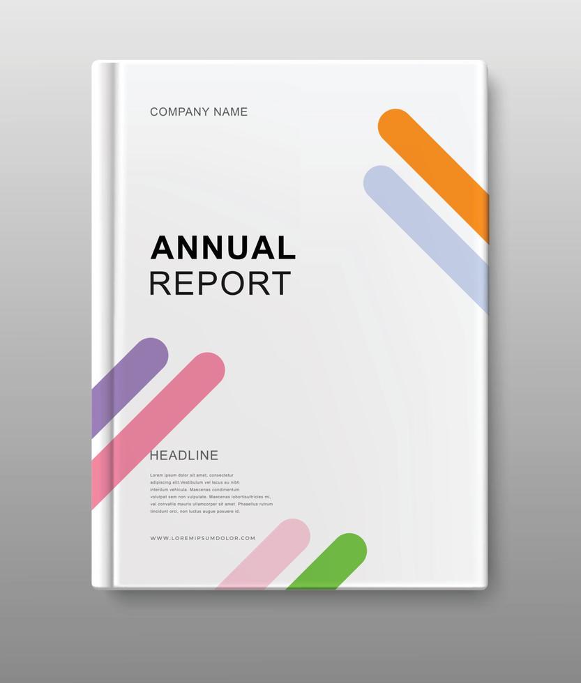 annual report template cover design vector