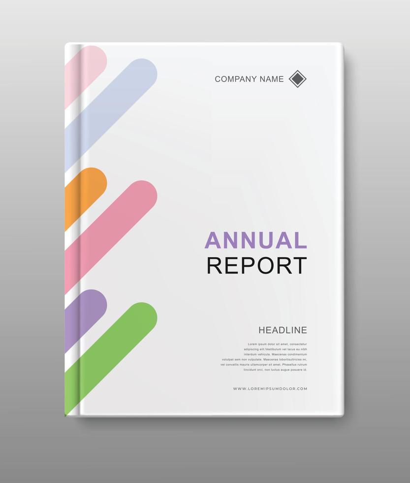 annual report template cover design vector