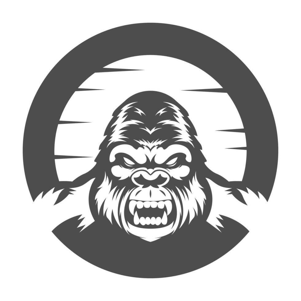 Gorilla logo icon design vector