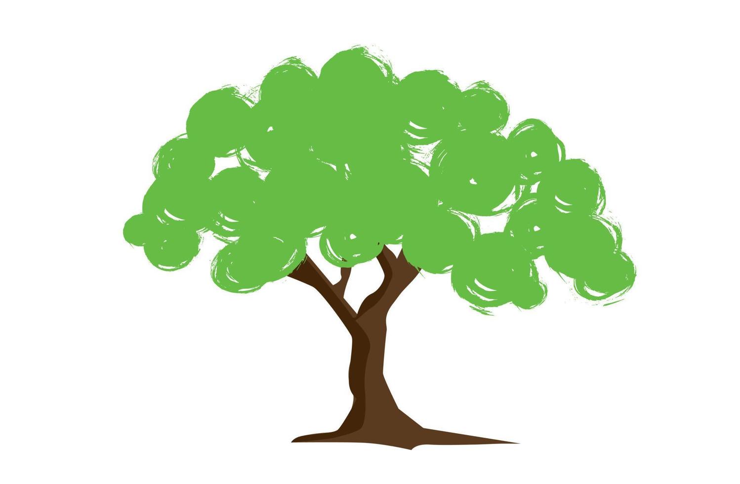 árbol, estilo dibujado a mano, ilustración vectorial. vector