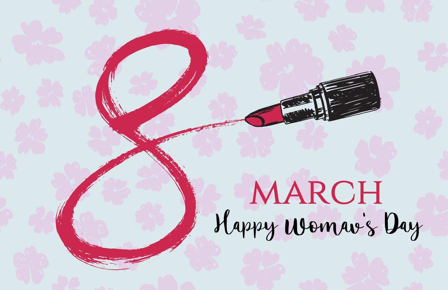 8 marzo, mujeres día. dibujado a mano estilo. vector ilustraciones