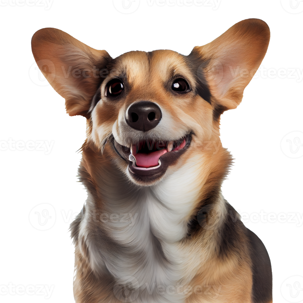 Happy dog. Smiling dog on transparent background. png