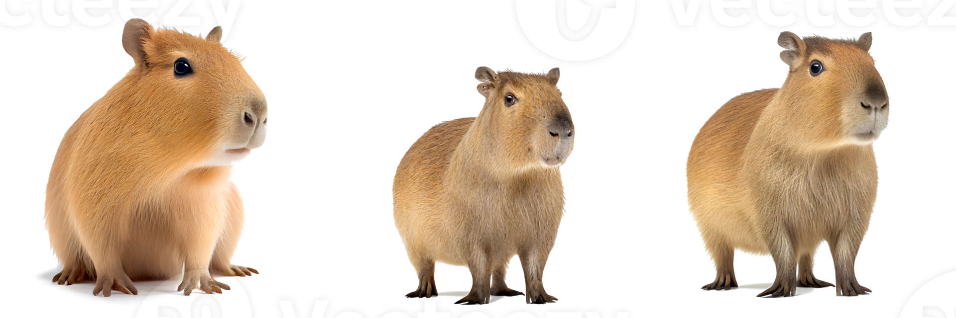 Capybara on transparent background png