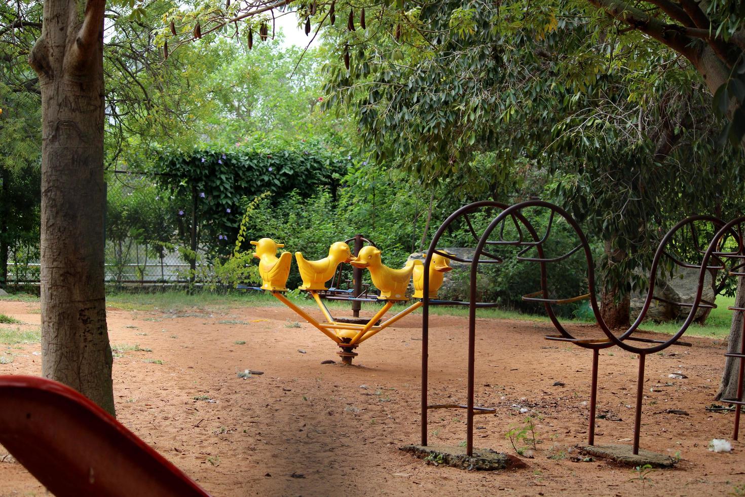 Almatti, Karnataka - December 2, 2021 - Children's playground in Rock Garden. photo