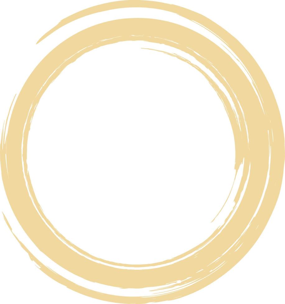 A circle drawn with a brush in the middle vector