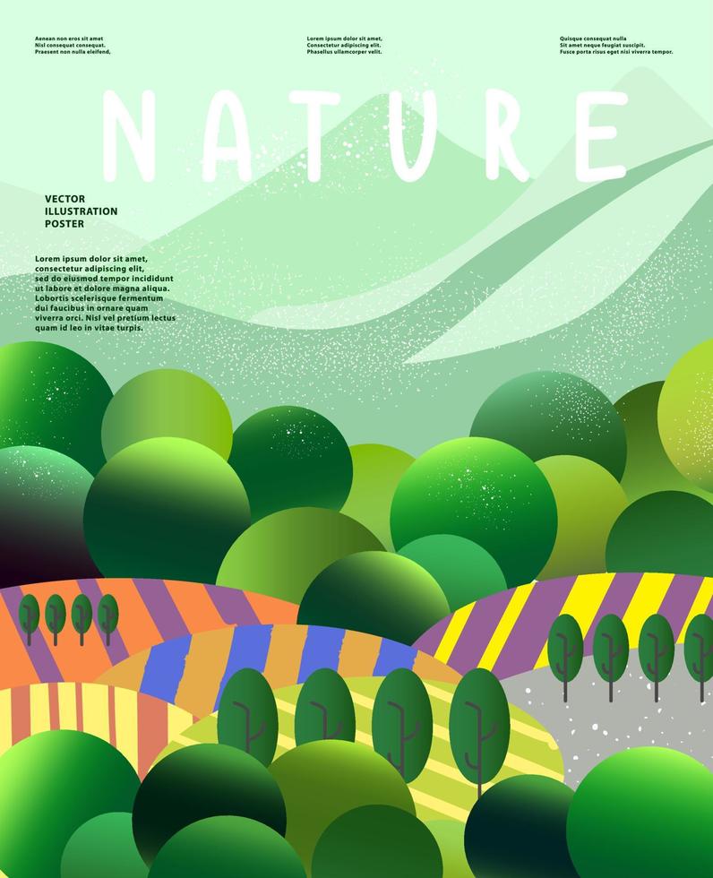 Nature and landscape. Vector illustration.