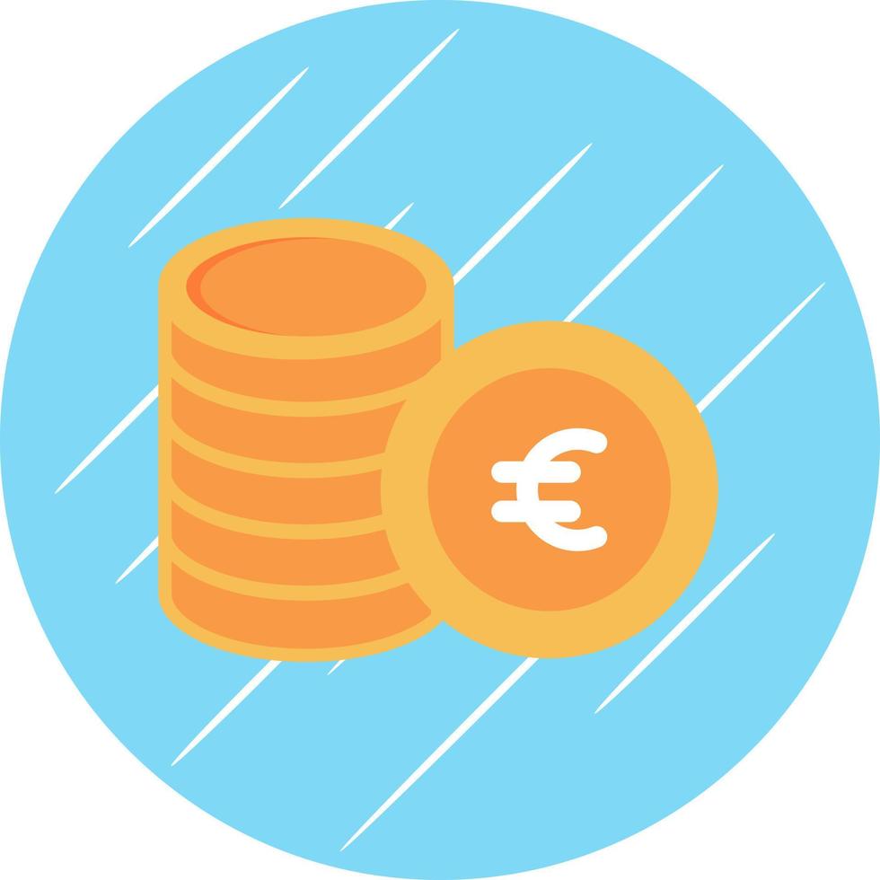 Euro Coin Vector Icon Design